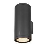SLV Enola Up/Down Światło Ścienne Aluminium Szary Okrągła 55W 6000lm - 930-940 CCT | Zewnętrzna - IP65 - Najlepsze Renderowanie Kolorów