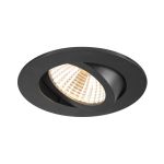 SLV New Tria 68 Spot Aluminium Czarny Okrągła 8.3W 705lm 38D - 927 Bardzo Ciepła Biel | Aukko 68mm -  Najlepsze Renderowanie Kolorów - Ściemnianie 