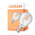 Osram Vintage 1906 LED Classic Slim E14 Gruszka Włókno Przezroczysty 4.6W 470lm - 927 Bardzo Ciepła Biel | Najlepsze Renderowanie Kolorów - Ściemnianie - Zamienne 40W