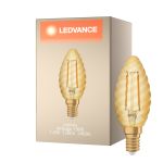 Ledvance Vintage 1906 LED E14 Świeca Złoty 1.5W 120lm - 824 Bardzo Ciepła Biel | Zamienne 12W