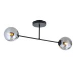 Emibig Lampa sufitowa Roma Stal Czarny | Nadaje Się Do 2x E14 - Max 10W
