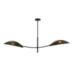 Emibig Lampa sufitowa Lotus Stal Czarny | Nadaje Się Do 2x E14 - Max 10W
