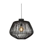 Good&Mojo Lampa Wisząca Madagascar Rattan Czarny | Nadaje Się Do 1x E27 