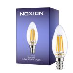 Noxion Lucent LED E14 świeca Włókno Przezroczysty 4.5W 470lm - 827 Bardzo Ciepła Biel | Zamienne 40W