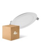 Opakowanie 4x Ledvance LED Downlight Comfort DN105 6W 420lm 120D - 830 Ciepła Biel | 118mm 