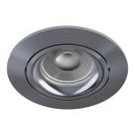 Noxion Wpuszczany Spot Vision MR16 Uchylny Błyszczący Szary | 82mm - Aukko 69mm - IP20 - W Tym GU10 Trzonek
