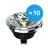 Opakowanie 10x Noxion Lucent LED Spot GU10 AR111 12W 600lm 40D - 930 Ciepła Biel | Najlepsze renderowanie kolorów - Ściemnianie - Zamienne 50W