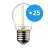 Opakowanie 25x Noxion Lucent LED E27 Piłka Włókno Przezroczysty 1.4W 136LM - 827 Bardzo Ciepła Biel | Zamienne 15W