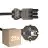 Opakowanie 25x Noxion GST - Kompatybilny Kabel zasilający Czarny - Płeć Żeńska + Schuko Europlug - 3m - 3 pole 0.75mm2
