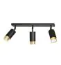 Emibig Lampa sufitowa Hiro Stal Czarny | Nadaje Się Do 3x GU10 - Max 10W