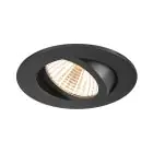 SLV New Tria 68 Spot Aluminium Czarny Okrągła 8.3W 705lm 38D - 927 Bardzo Ciepła Biel | Aukko 68mm -  Najlepsze Renderowanie Kolorów - Ściemnianie 