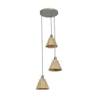 Ledvance LED Lampa Wisząca Decor Rattan Plate Brązowy | Nadaje Się Do 3x E27