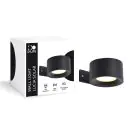 D'Lite Światło Ścienne Lucia Czarny 1.5W - 830 Ciepła Biel | IP54 - Solar Akumulator - Czujnik Światła