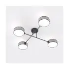 Emibig Lampa sufitowa Maga Stal Szary | Nadaje Się Do 4x E14 - Max 10W