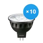 Opakowanie 10x Philips Master LED Spot GU5.3 MR16 7.5W 500lm 24D - 930 Ciepła Biel | Najlepsze renderowanie kolorów - Ściemnianie - Zamienne 50W