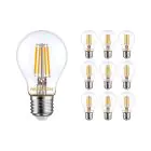 Opakowanie 10x Noxion Lucent Włókno LED E27 Gruszka Przezroczysty 4.5W 470lm - 827 Bardzo Ciepła Biel | Zamienne 40W