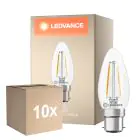Opakowanie 10x Ledvance Classic LED B22 Świeca Włókno Przezroczysty 1.8W 250lm - 827 Bardzo Ciepła Biel | Zamienne 25W