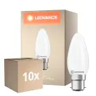 Opakowanie 10x Ledvance Classic LED B22 Świeca Matowy 3.4W 470lm - 827 Bardzo Ciepła Biel | Zamienne 40W