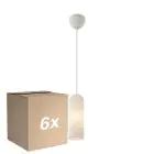 Opakowanie 6x Nordlux Miella Lampa Wisząca Szkło Valkoinen | Nadaje Się Do 1x E27