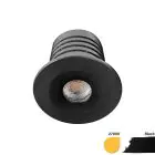 EcoDim Wpuszczany Spot Mini Czarny 2.5W 155lm 30D - 827 Bardzo Ciepła Biel | 35mm - Aukko 28mm - IP67 - Ściemnianie